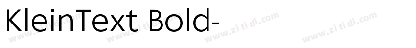 KleinText Bold字体转换